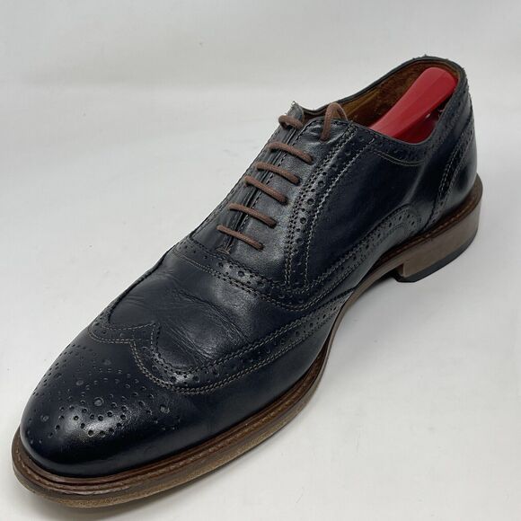 Johnston Murphy XCS Oxford Shoes Mens 10.5 M Black Leather Wingtip Waterproof - Picture 7 of 16